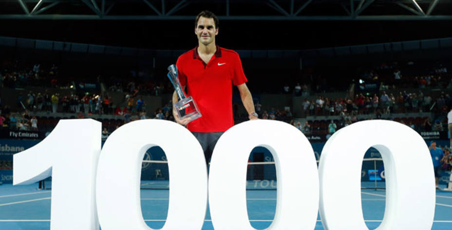 Federer alcanzó la mítica cifra de 1.000 victorias como profesional. Reuters.