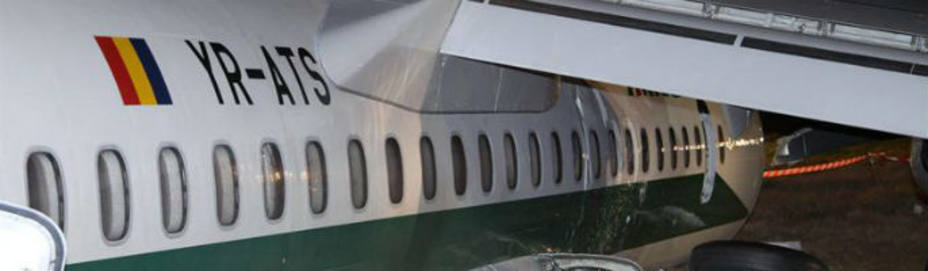 Accidente de avión en el aeropuerto romano de Fiumicino. EFE