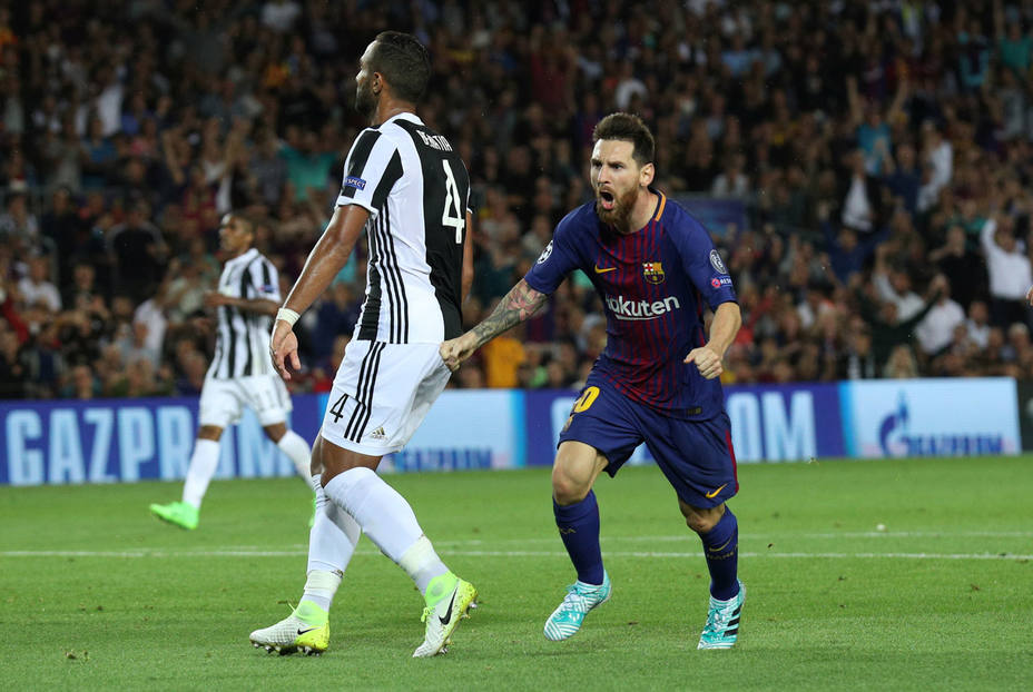 Leo Messi celebra el 1-0 ante la Juventus (Reuters)