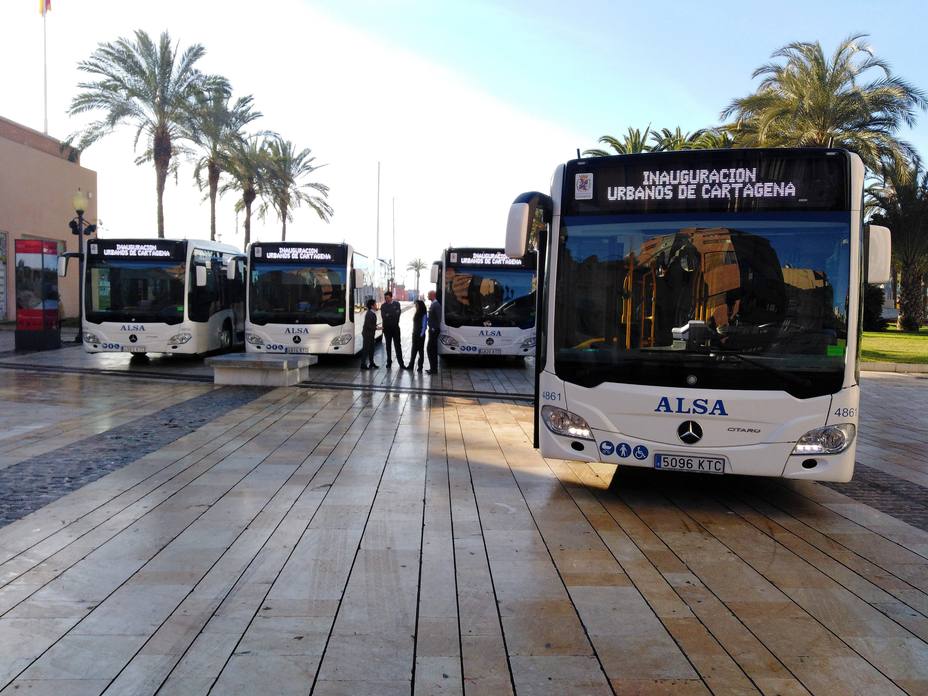 Los autobuses urbanos de Cartagena superaron en 2018 los cinco millones de usuarios