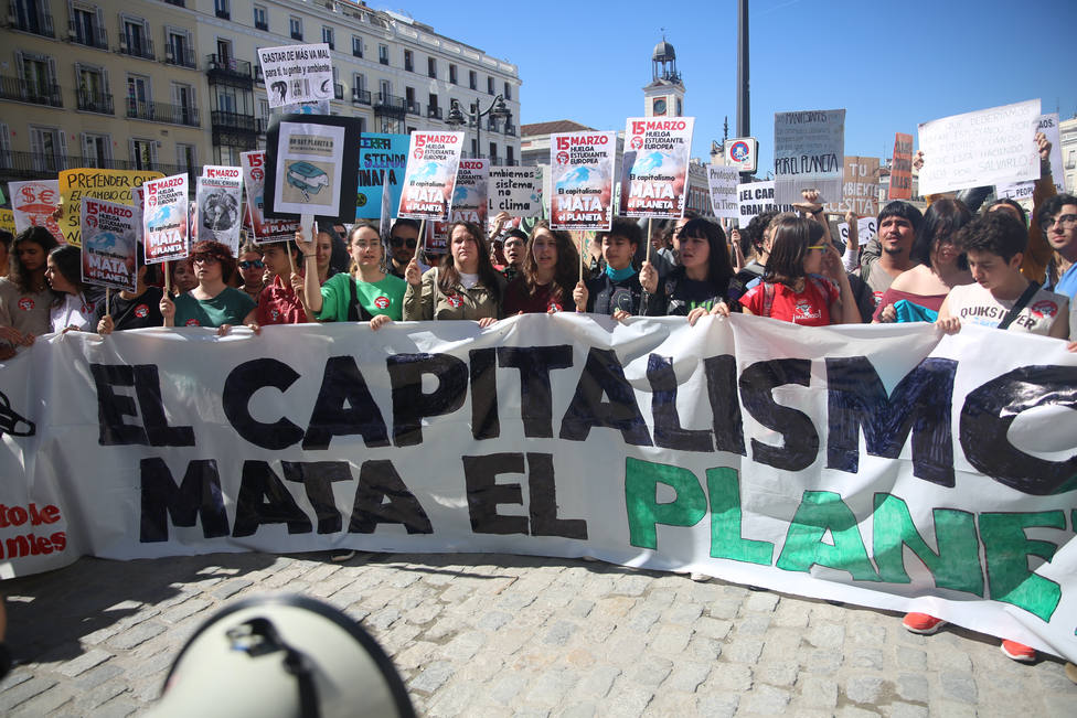 Fridays For Future se desmarca del discurso político del Sindicato de Estudiantes en la protesta de Madrid