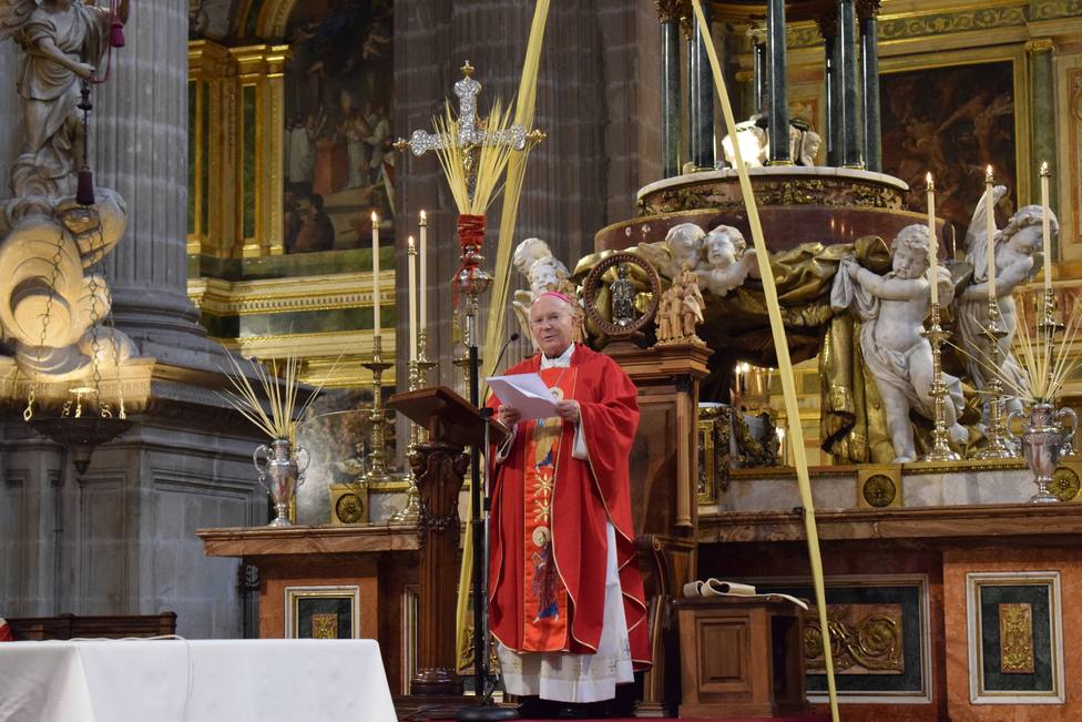 El Obispo de Jaén, Don Amadeo Rodríguez Magro, ha presidido la celebración de la entrada triunfal de Jerusalén