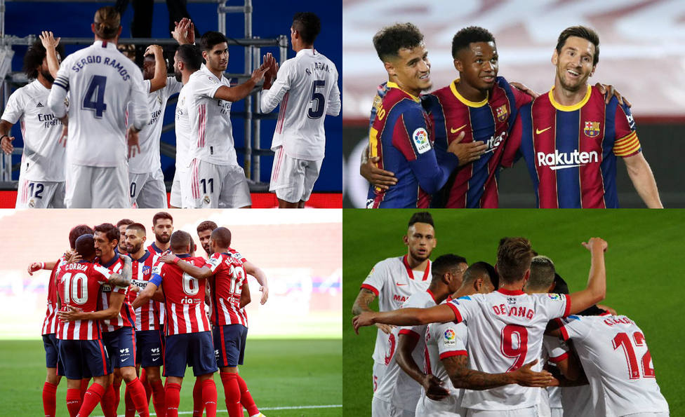 Real Madrid, Barcelona, Atlético y Sevilla
