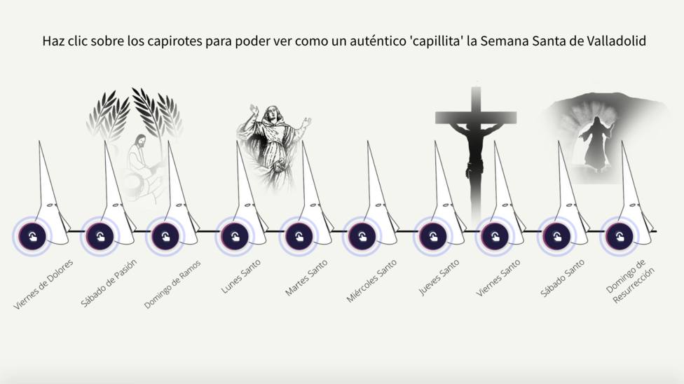 Miniatura de El Mapa de la Semana Santa de Valladolid, desarrollado por COPE