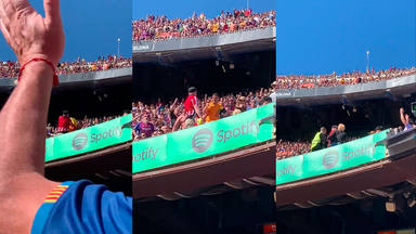 Indignación por la retirada de una bandera de España con el escudo del  Atlético de Madrid en el Camp Nou - Tiempo de Juego - COPE