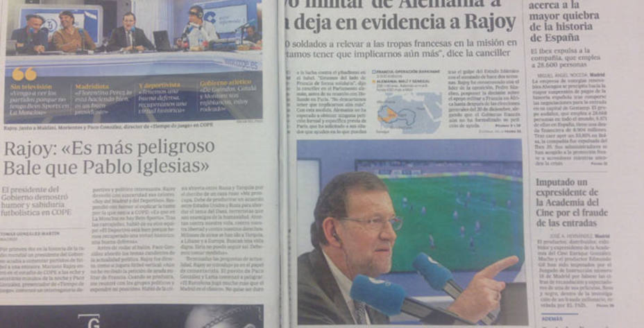 Mariano Rajoy, protagonista en los medios tras pasar por la Cadena COPE.