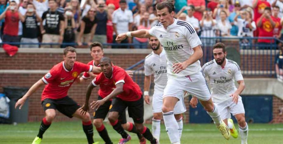 Bale, durante el encuentro ante el Manchester United. (Reuters)