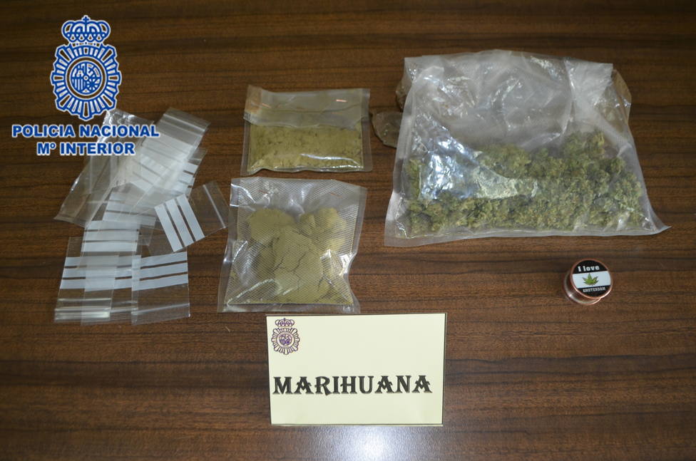 Bolsas de marihuana intervenidas por la policía