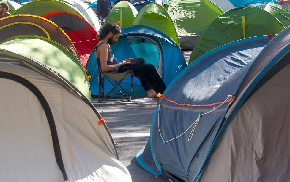 La Policía Municipal de Madrid frustra dos intentos de acampada del Movimiento Nadie Sin Hogar