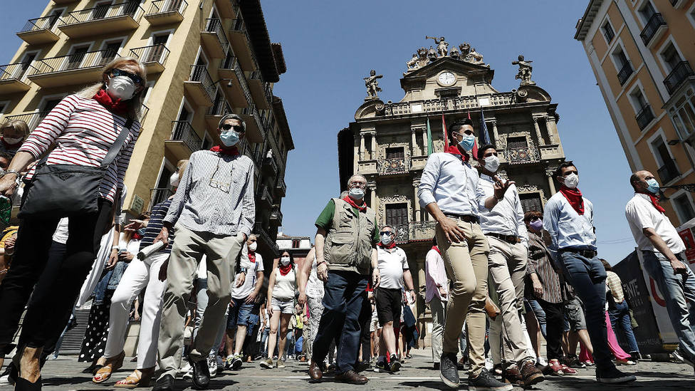 Las calles de Pamplona han reivindicado el arraigo de los festejos taurinos en su cultura