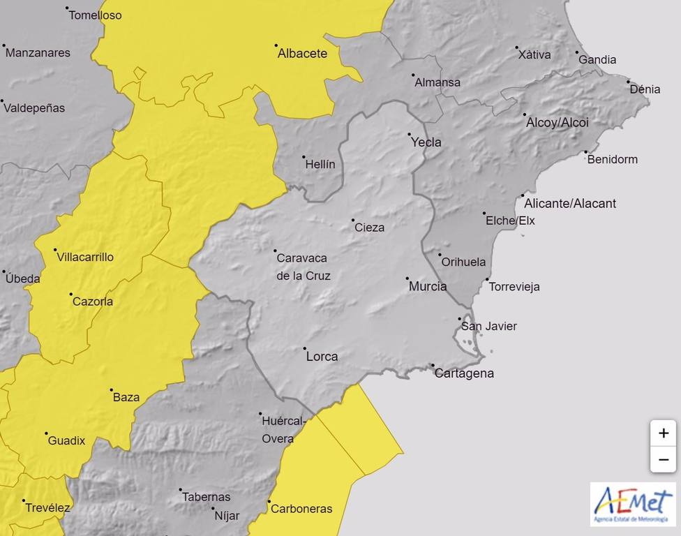 MeteorologÃ­a activa este jueves el aviso amarillo por fenÃ³menos costeros en el litoral de Lorca y Ã?guilas