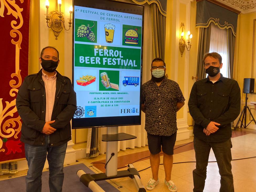 La presentación del Ferrol Beer Festival tuvo lugar en el concello. FOTO: concello de Ferrol