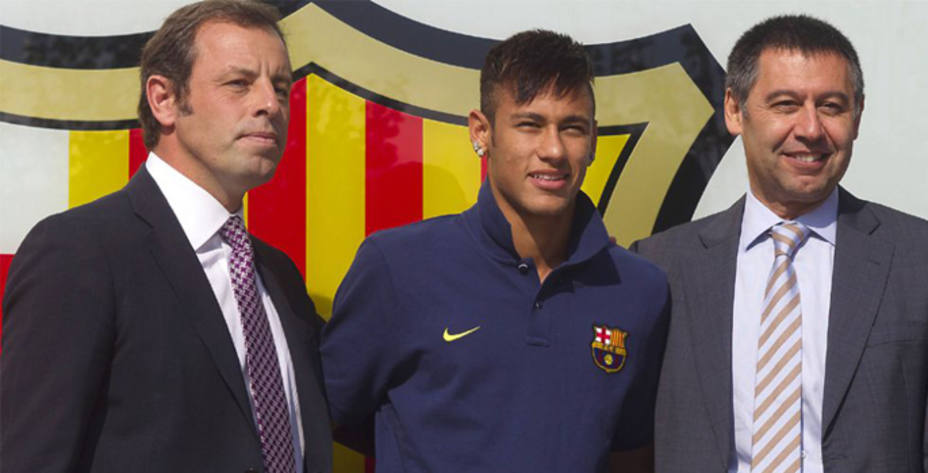 Neymar, en su presentanción con el Barcelona (EFE)