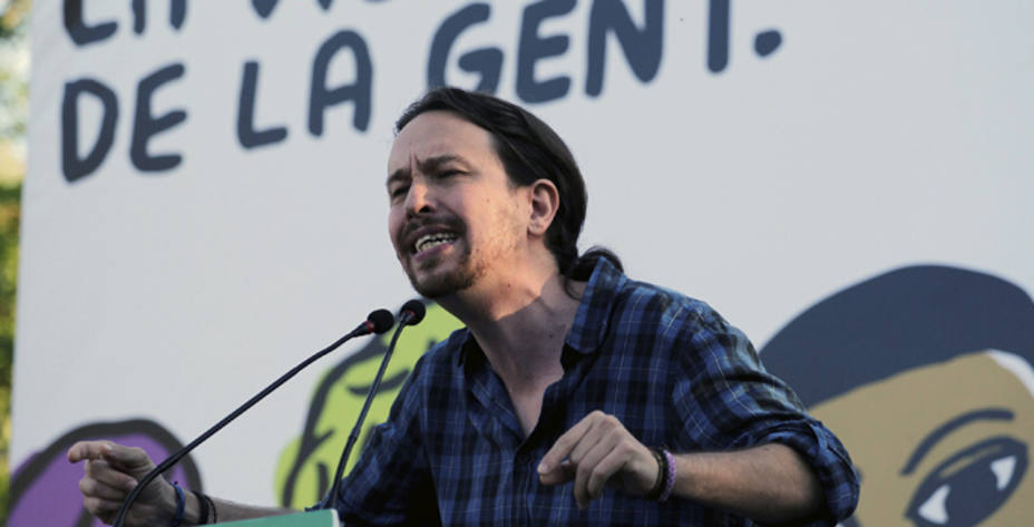 Pablo Iglesias, líder de Unidos Podemos, durante la campaña electoral. (FOTO - Reuters)