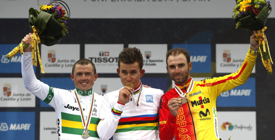 Kwiatkowski es el nuevo campeón del mundo de ciclismo en ruta. @Ponferrada2014.