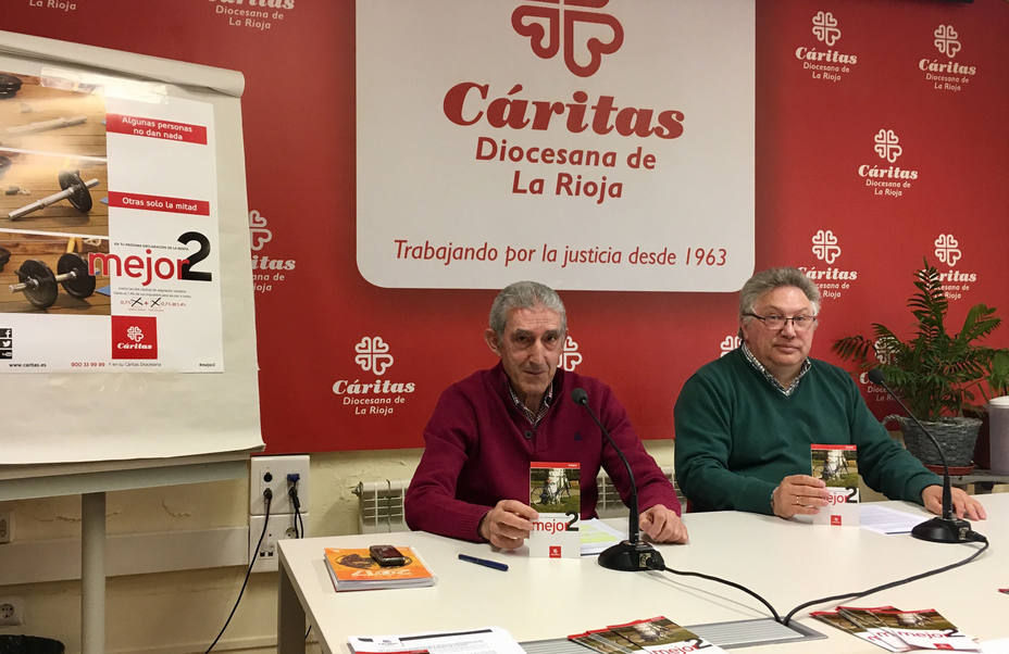 Luis Lleyda, director de Cáritas La Rioja, y José Andrés Pérez, delegado diocesano de Acción Caritativa