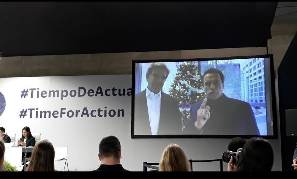 Schwarzenegger envía un videomensaje a la Cumbre en un acto que invita a ser terminators de la contaminación