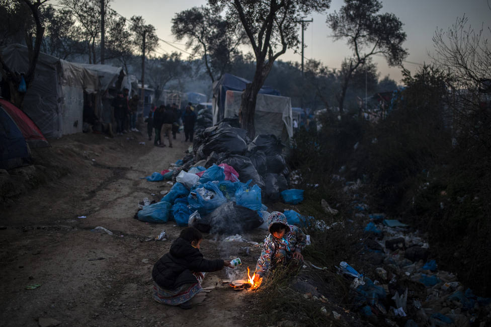 Refugee camp in Lesbos