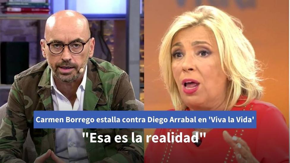 Carmen Borrego estalla contra Diego Arrabal en Viva la Vida: Esa es la realidad