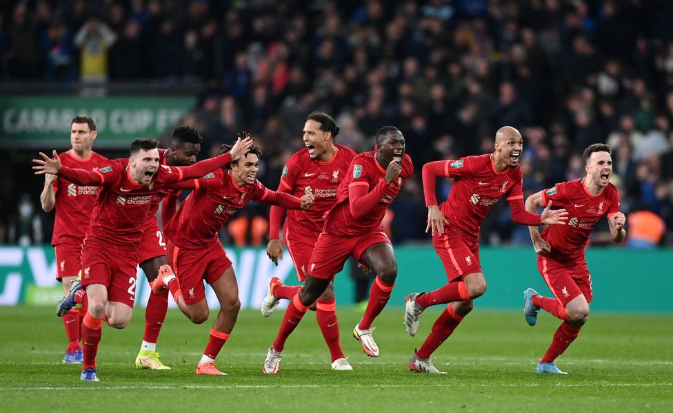 El Liverpool celebra el triunfo de la Carabao Cup