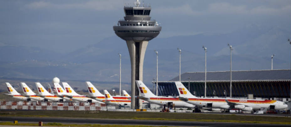 Aviones de Iberia en la T4 del aeropuerto de Madrid Barajas. Reuters.