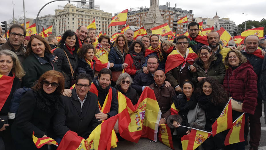 Pacenses en Madrid por la unidad de España