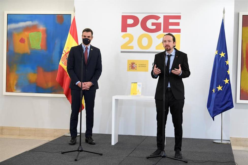 Sánchez e Iglesias presentan los PGE para 2021. Ahora tienen que pasar la tramitación parlamentaria