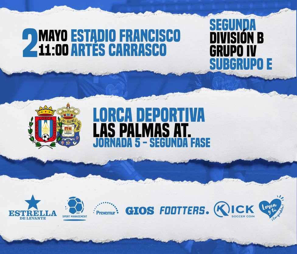 CF Lorca Deportiva - Las Palmas Atlético, domingo 11.00 horas