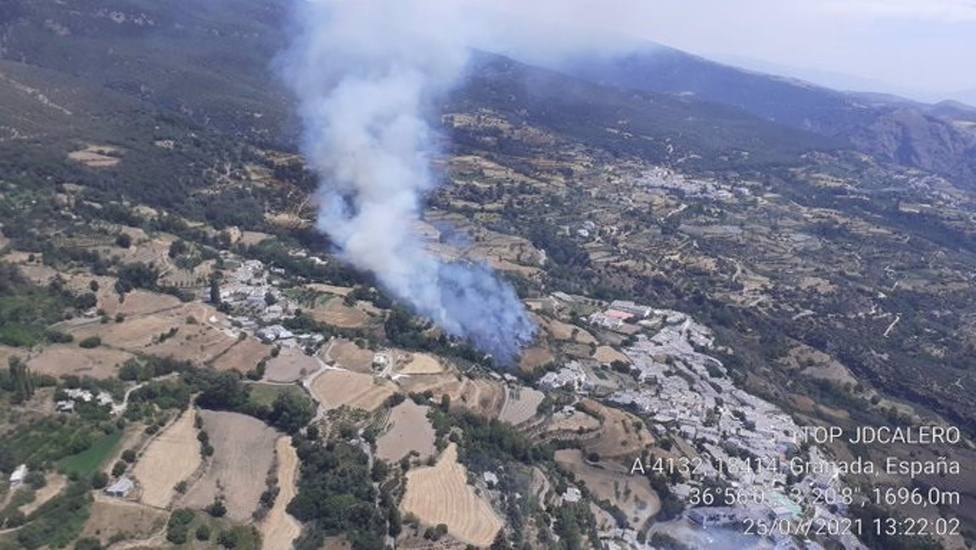 Estabilizado el incendio forestal de La Taha