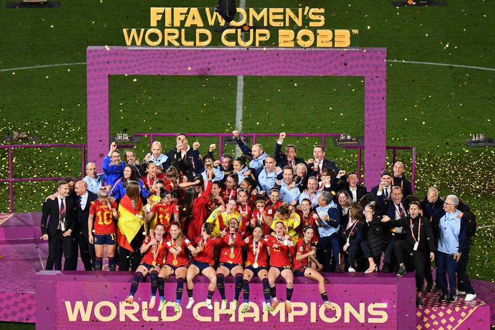 La selección española celebra el campeona del mundo (EFE)