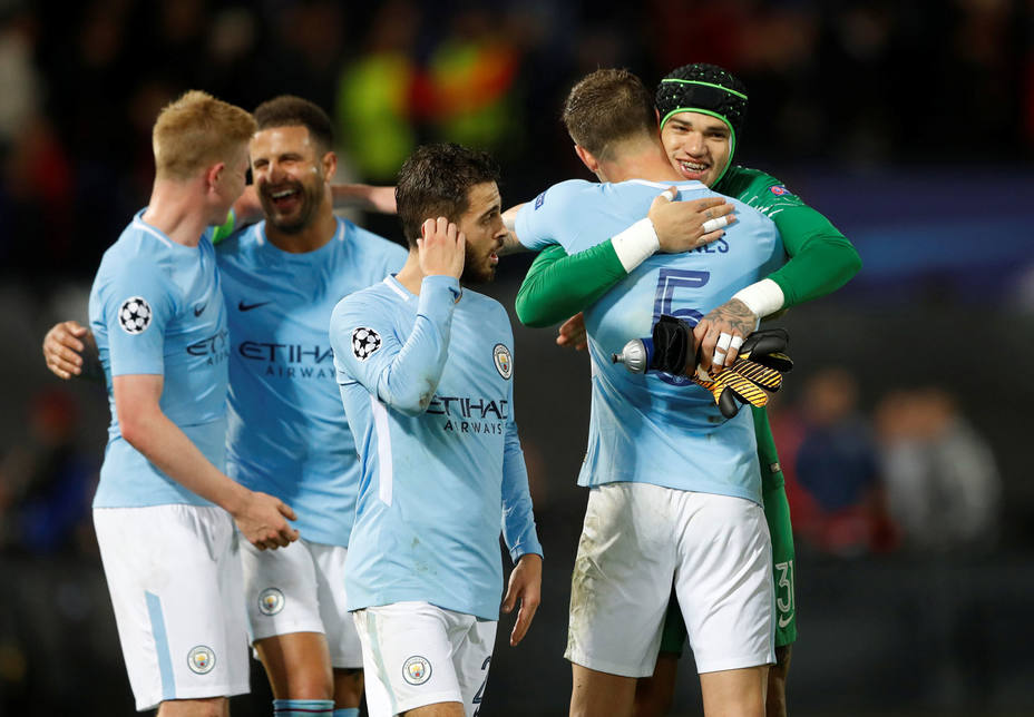 El Manchester City celebra su victoria en Champions (Reuters)