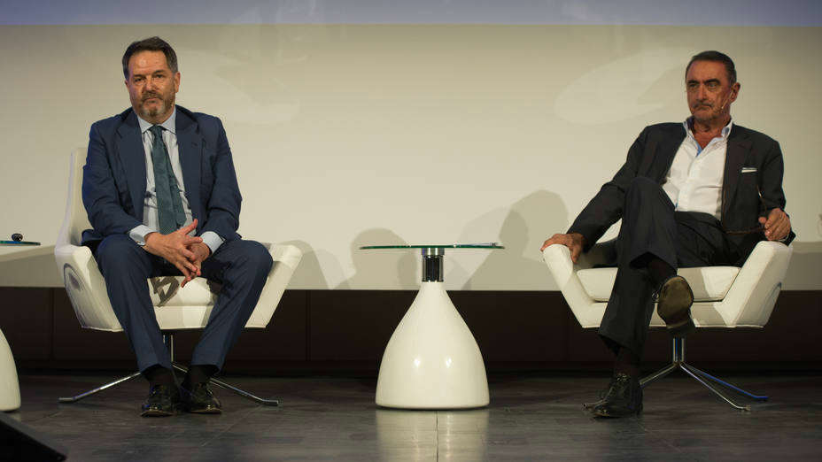 Bieto Rubido y Carlos Herrera durante los diálogos de ABC