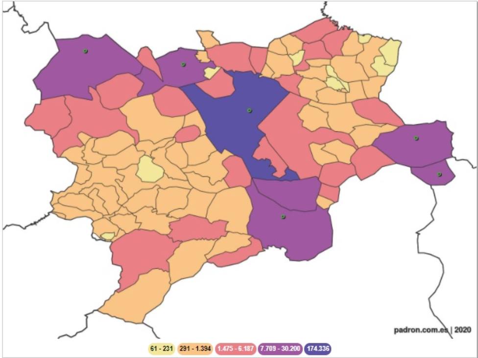 Mapa Padrón 2020 Albacete