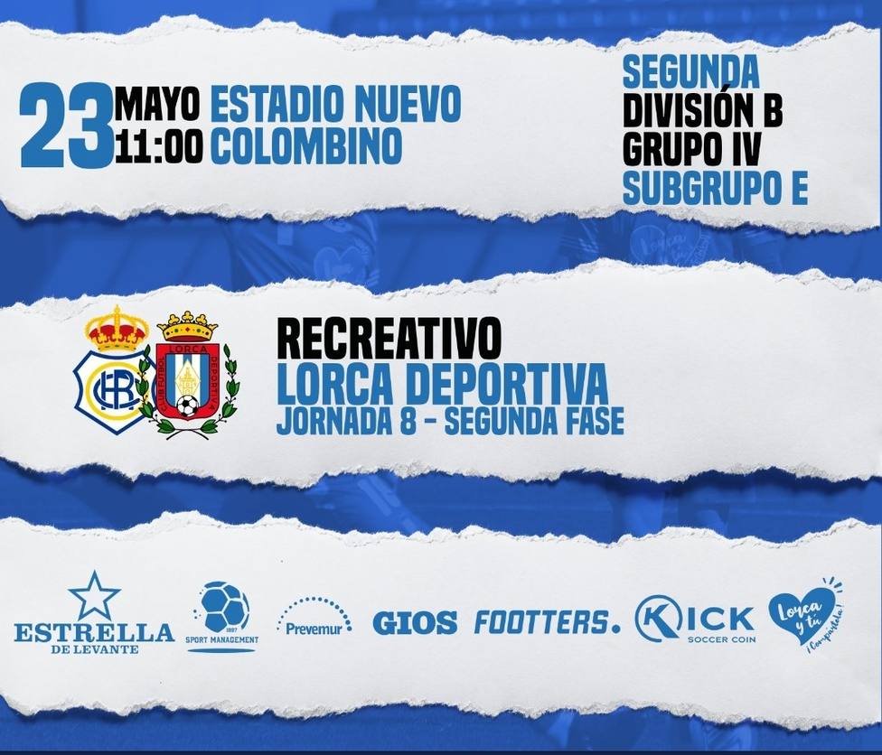 Recreativo Huelva - CF Lorca Deportiva, domingo a las 11 horas