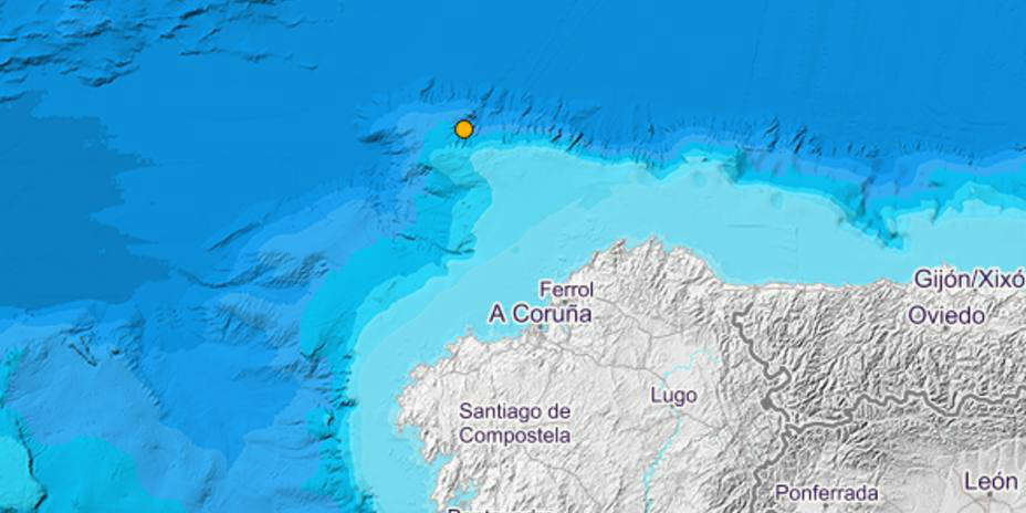 Terremoto de 2,7 grados al Noroeste de Galicia