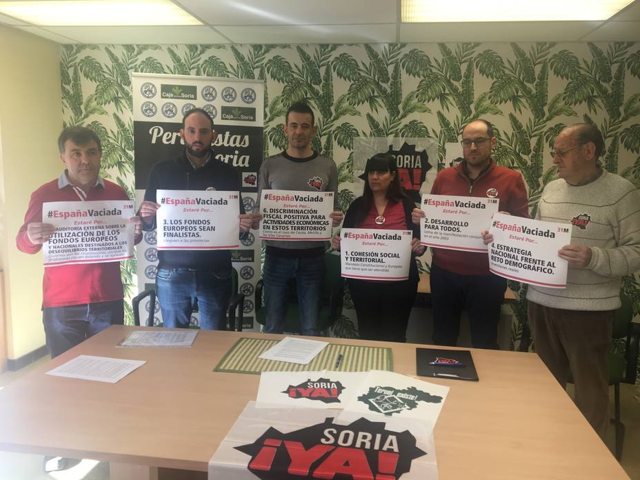 Soria Ya presenta la manifestación convocada el 31 de marzo en Madrid junto a Teruel existe