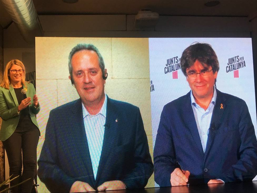 Puigdemont y Forn piden remachar la victoria del independentismo en las municipales y europeas