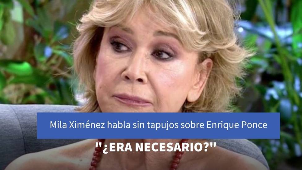 Mila Ximénez habla sin pelos en la lengua sobre el último gesto de Enrique Ponce a Paloma Cuevas