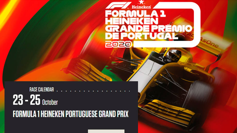 Cartel anunciador del Gran Premio de Portugal de Fórmula Uno en 2020