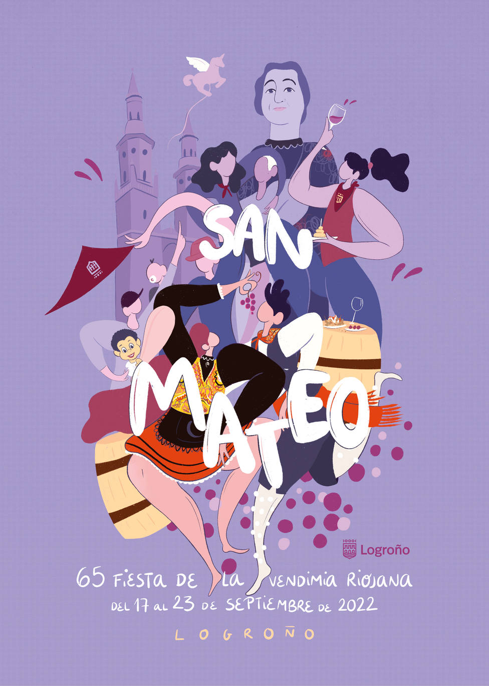 Cartel de las Fiestas de San Mateo 2022 en Logroño: ¿Qué elementos representativos tiene?
