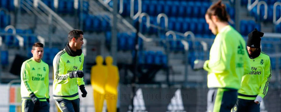 Bale se entrenó con el equipo (www.realmadrid.com)