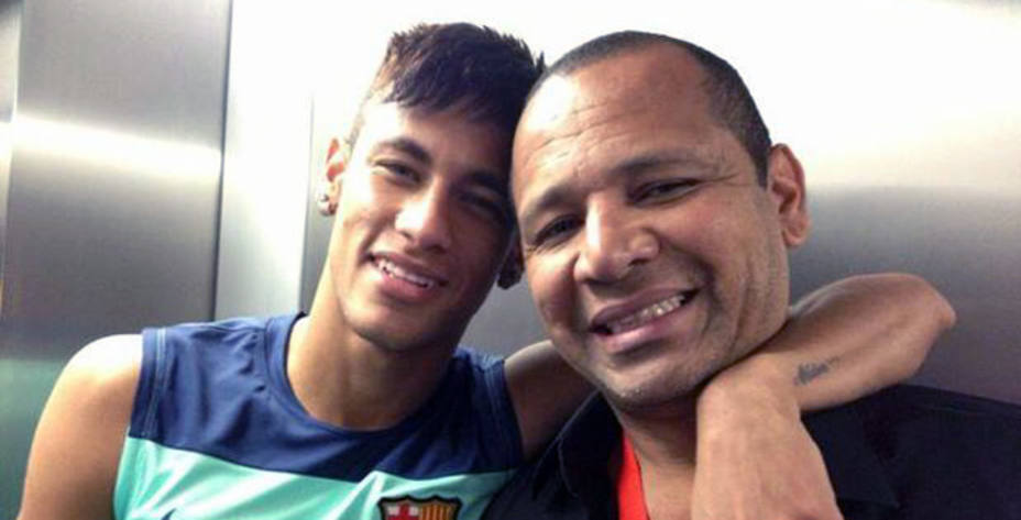 Neymar Jr. junto a su padre, Neymar da Silva Santos.