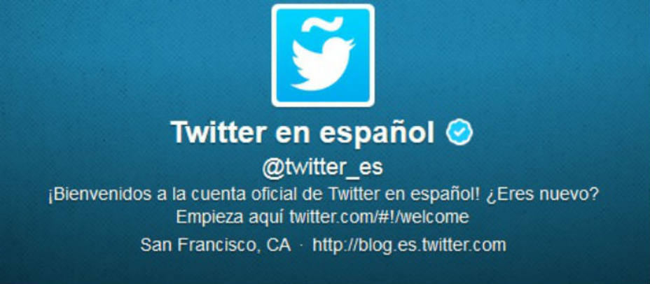 Perfil de Twitter en España.