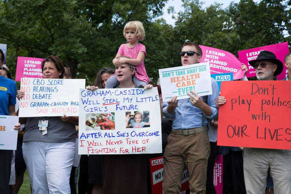 Protestas contra la retirada de Obamacare