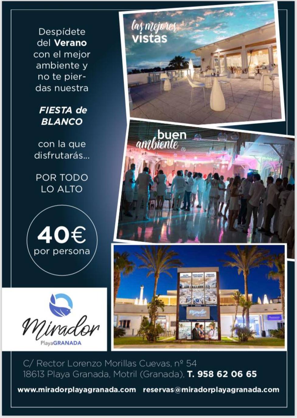 Fiesta de Blanco Mirador Playa Granada