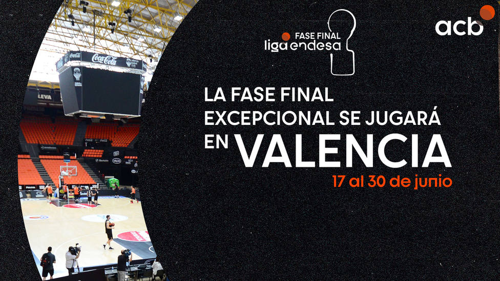 Se jugará todo el final de la ACB en Valencia.