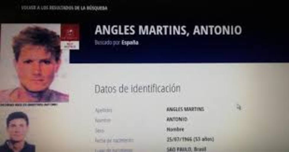 Ficha policial de Antonio Anglés