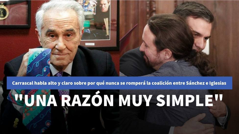 José María Carrascal desvela la causa por la que Sánchez no romperá nunca la coalición con Iglesias: Simple