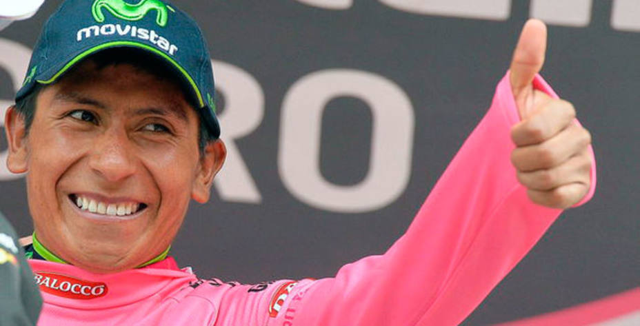 Nairo Quintana, líder del Giro de Italia. EFE