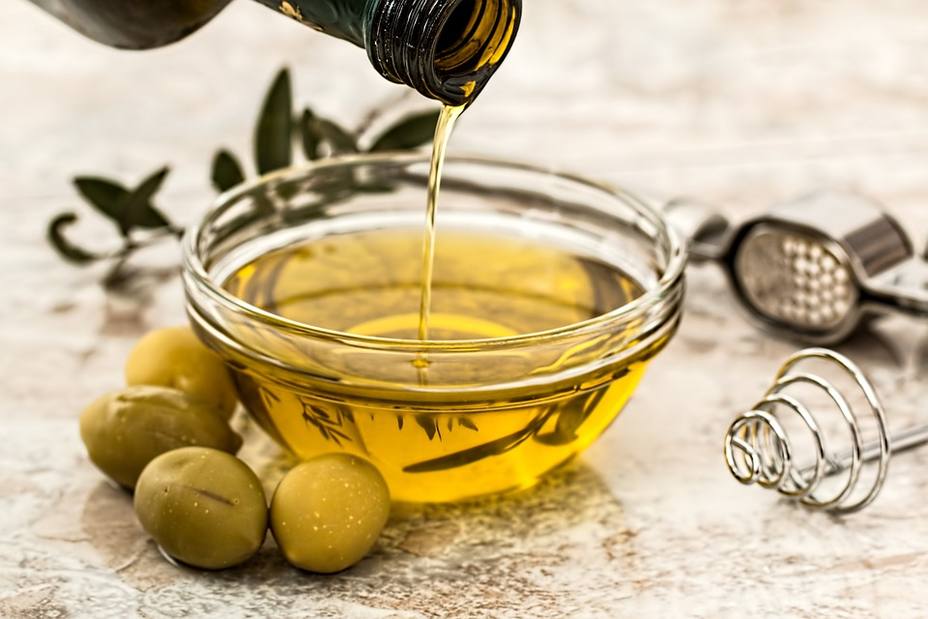 Aceite de oliva en imagen de archivo